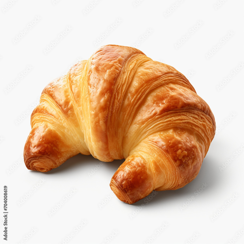 fresh crispy croissants isolated on transparent background created with Generative Ai fresh crispy croissants isolated on transparent background created with Generative Ai