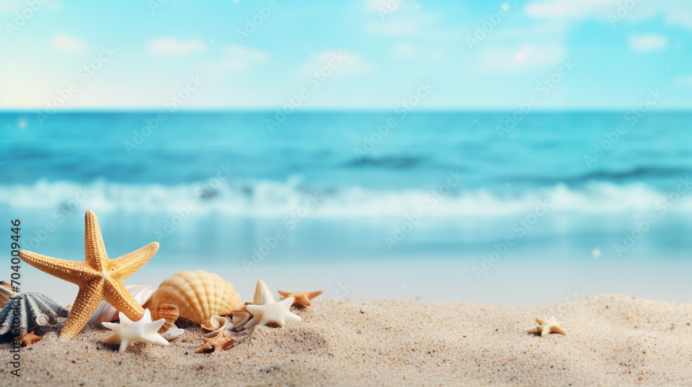 Holidays at the beach background banner with space for text Holidays at the beach background banner with space for text