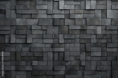  a black and white photo of a wall made up of squares and rectangles of different sizes and shapes  all of which appear to be interlocked together.