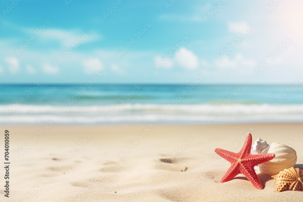Holidays at the beach background banner with space for text Holidays at the beach background banner with space for text