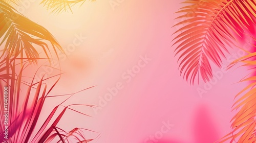 gradient pink wavy tropical theme background  © Andrus Ciprian