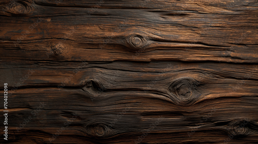 Fototapeta premium Surface of the old brown wood texture. Old dark textured wooden background. Top view.