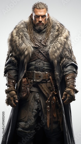 viking soldier man with no background