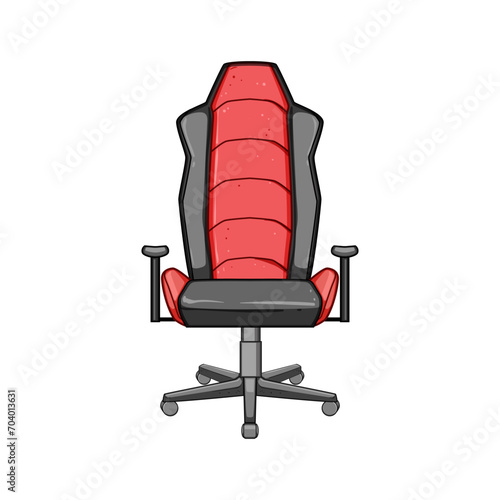 computer game chair cartoon. seat arm, room monitor, entertainment desk computer game chair sign. isolated symbol vector illustration