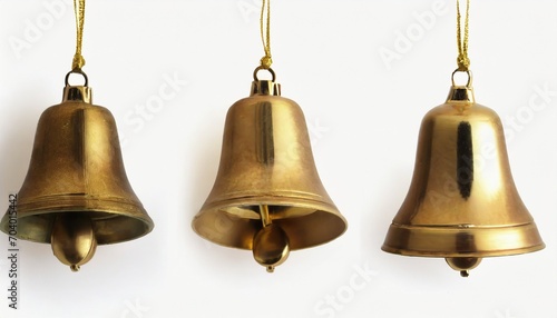 christmas bells collection isolated on white or background generative ai