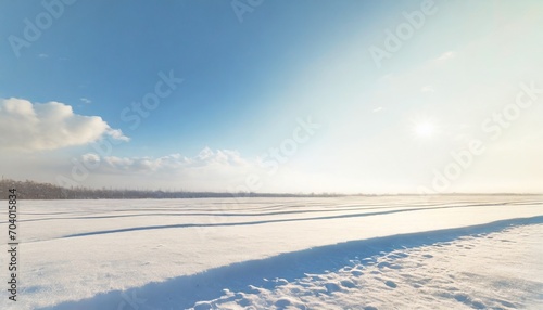 winter snow field background generative ai