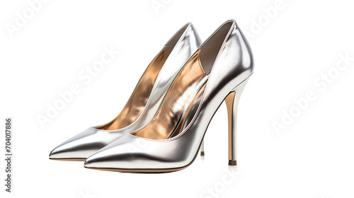 Heeled women's shoes on transparent background