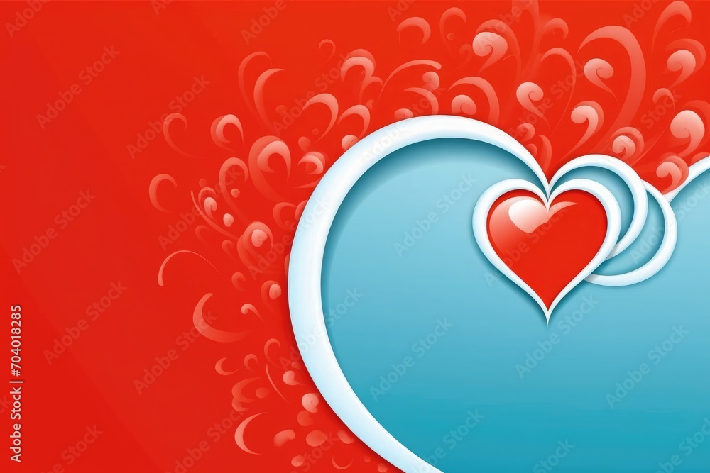 Background with red hearts with space for text, Valentine's Day