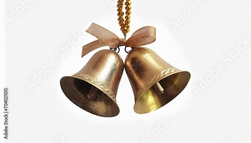 christmas bells isolated on white or background generative ai