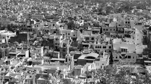 Obraz na płótnie Udaipur aerial panoramic view from Udaipur City Palace in Rajasthan state of Ind