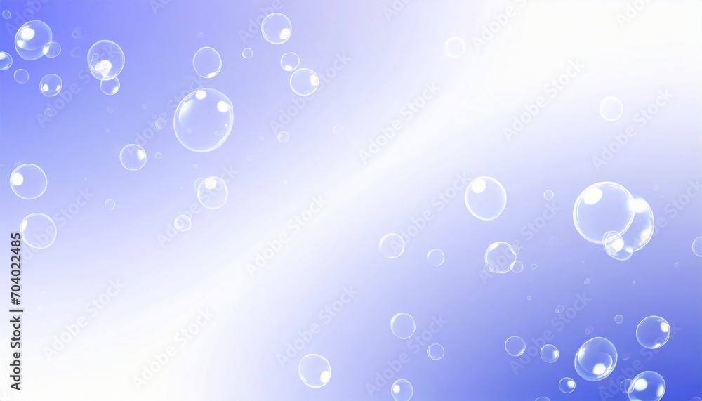 beautiful blue soap bubbles floating in the air white space abstract fun background blue gradient blurred background refreshing of soap suds bubbles water