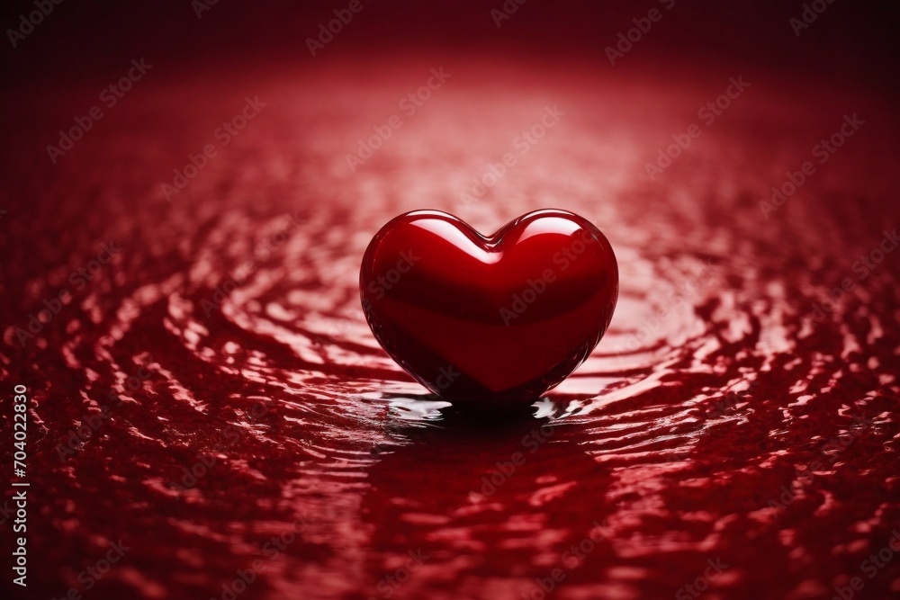 Fototapeta premium Love Unveiled Generative AI's Realistic Heart Creation