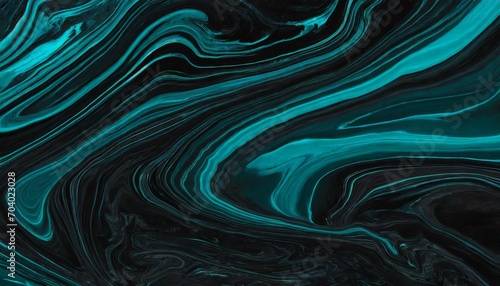 abstract 4k wallpaper liquid fluid black dark marble obsidian with blue aqua teal ripples modern clean backdrop textures textured illustration with ripples