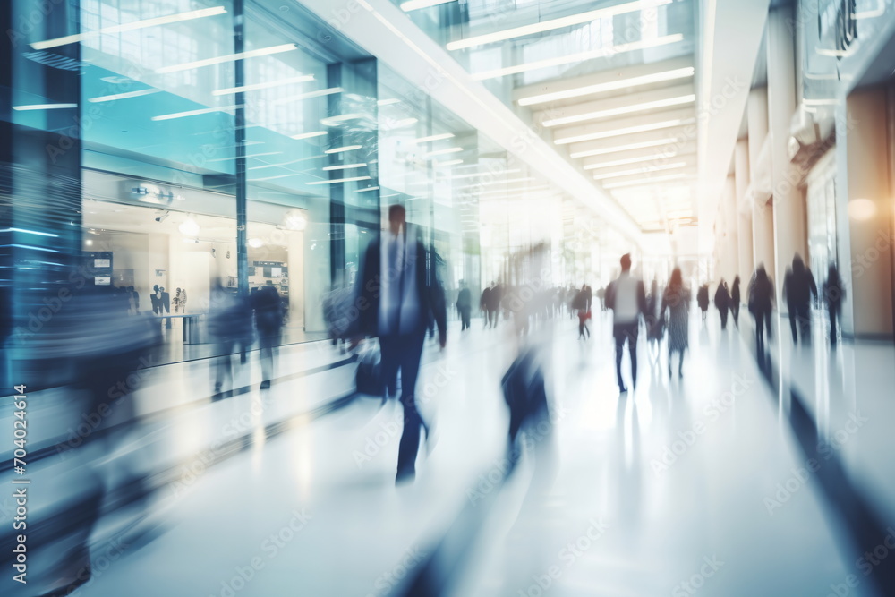 Business people walking in a modern city