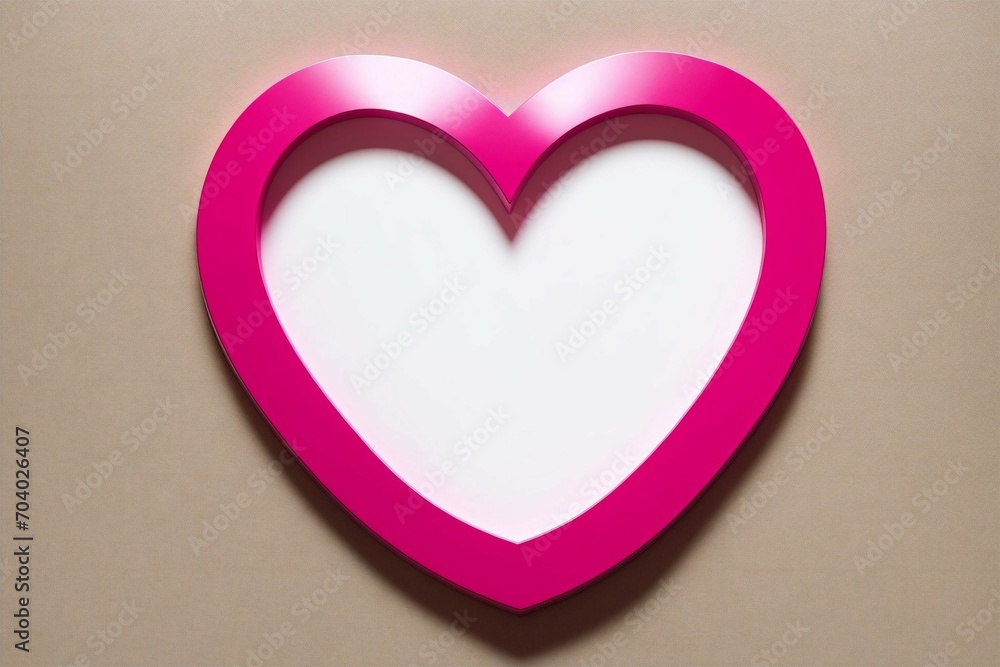 Heart shaped frame on a wooden floor with space for your text.