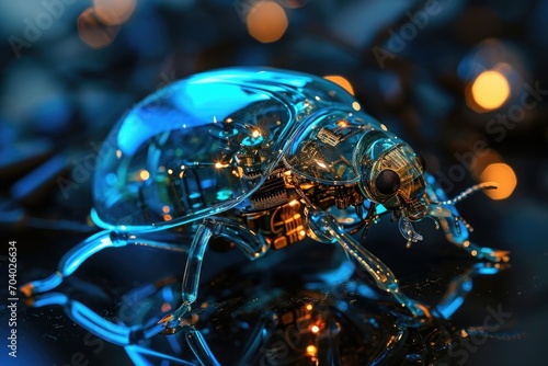 Ladybug robot. Ai generative art
