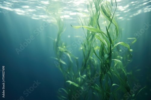  a group of seaweed in the water with sunlight shining on the bottom of the water and the bottom of the seaweed in the bottom of the water and bottom of the water. © Shanti
