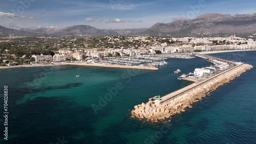 Vistas aereas del puerto y club nautico de Altea en Alicante photo