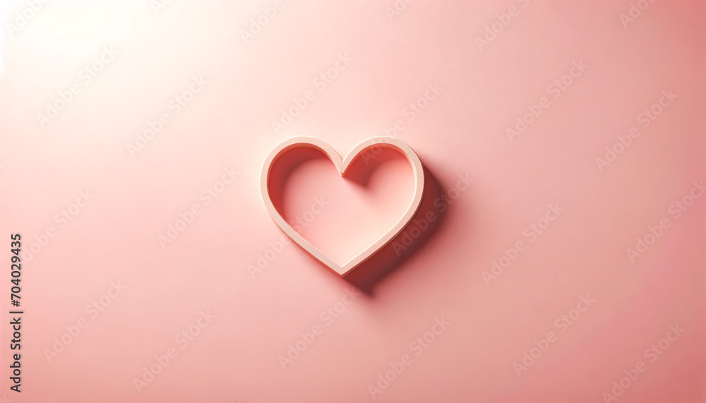 A minimalist Valentine's Day backdrop featuring a soft pink gradient background