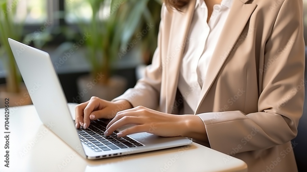 Young businesswoman working on laptop, Young businesswoman working on laptop,
