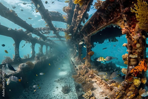 An underwater photography exhibition showcasing marine life and coral reefs