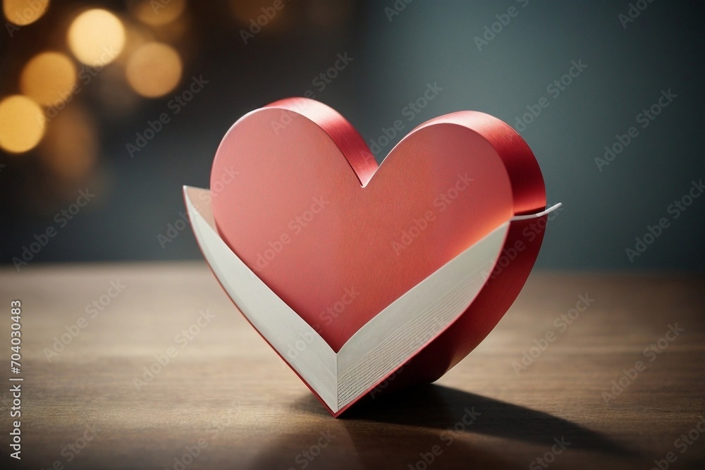 Fototapeta premium A Stylish Affection Love-Shaped Realism by Generative AI