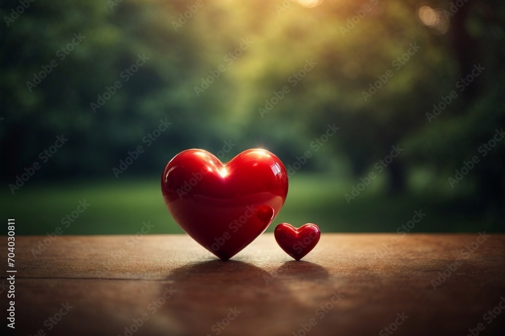 Fototapeta premium A Stylish Affection Love-Shaped Realism by Generative AI