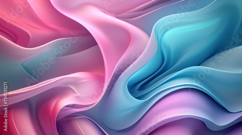 illustration of colorful abstract background with pink and blue multicolored wavy surfaces