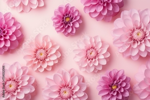  a bunch of pink flowers are arranged on a light pink background with a yellow center in the middle of the petals and the petals in the middle of the petals.