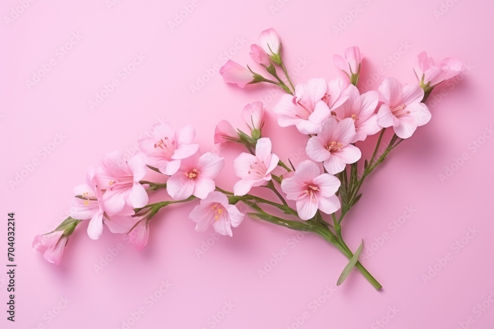 a bunch of pink flowers on a pink background with a place for a text or an image of a bouquet of pink flowers on a pink background with space for text.