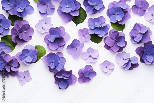  a bunch of purple flowers with green leaves on a white background with space for a text or an image of a bunch of purple flowers with green leaves on a white background.