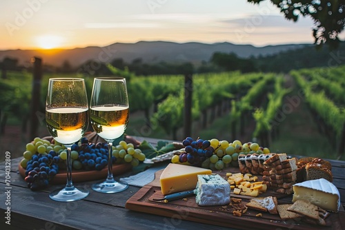 A vintage wine and cheese tasting event in a historic vineyard with expert sommeliers