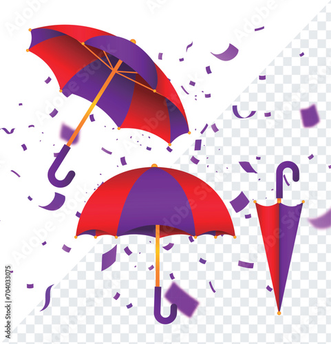 illustration carnival party umbrella for cartoon model edits (ID: 704033075)