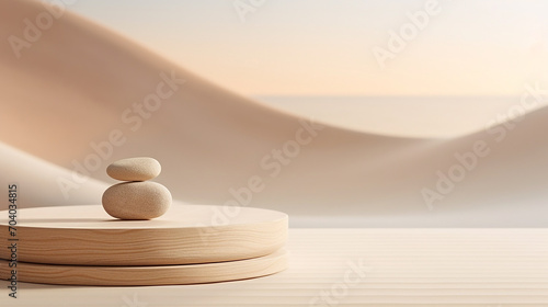 Geisteszustände, Meditation, Feng Shui, Entspannung, Natur, Zen-Konzept, Zen Steine, minimalistisch