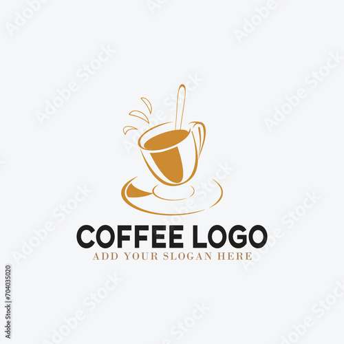 coffee shop logo design vector