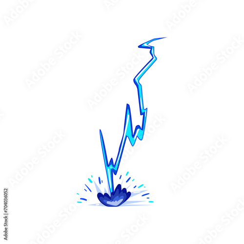 thunderbolt lightning effect cartoon. bolt power, energy storm, spark blue thunderbolt lightning effect sign. isolated symbol vector illustration