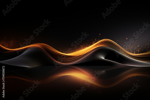 Beautiful futuristic Geometric background for your presentation. Textured intricate 3D wall in dark tones. AI generated.