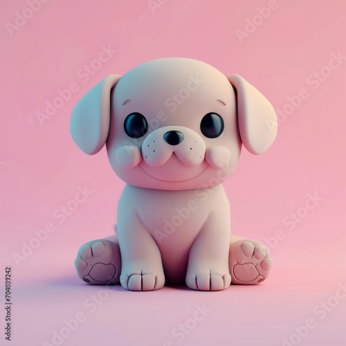 Adorable clay puppy  muted pastels  3D clay icon  Blender 3d  matte background with subtle gradients  kawaii --v 6 Job ID  e28fdd50-3d6b-49b2-b22a-d8cdc77ccaff