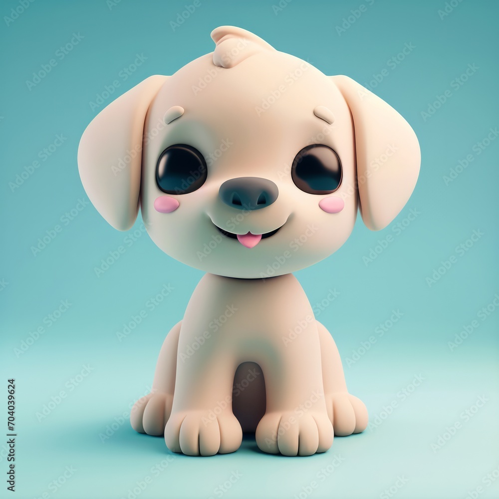 Adorable clay puppy, muted pastels, 3D clay icon, Blender 3d, matte background with subtle gradients, kawaii --v 6 Job ID: b9627445-3b88-46e7-bba9-e8552f0c6977