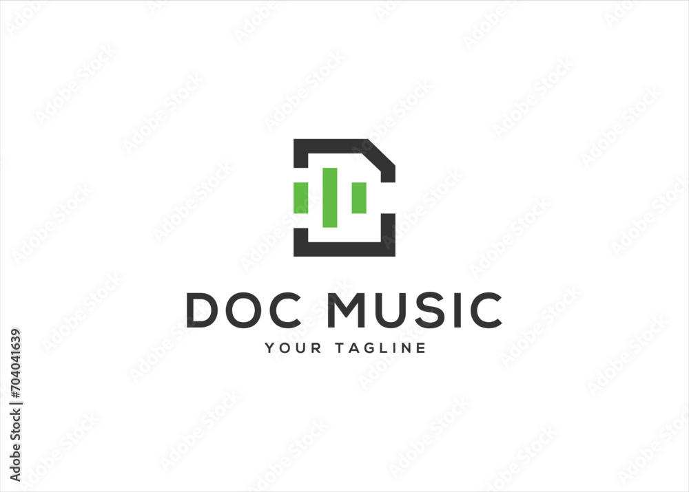 Creative Music Document Logo Template Design Vector Creative Music Document Logo Template Design Vector