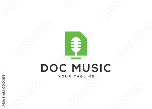 Creative Music Document Logo Template Design Vector Free Download Creative Music Document Logo Template Design Vector - GFXLoad