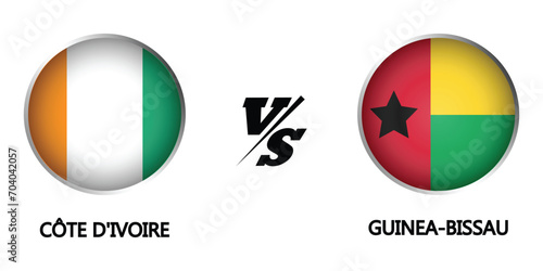 ivory coast vs guinea-buissau vector