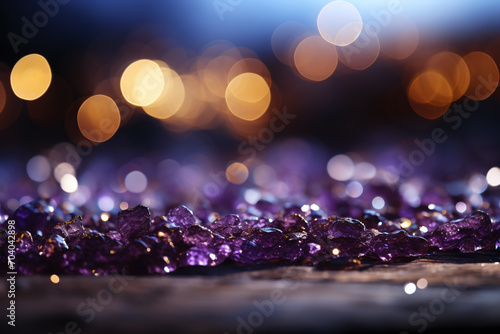 luxury glitter purple background with bokeh