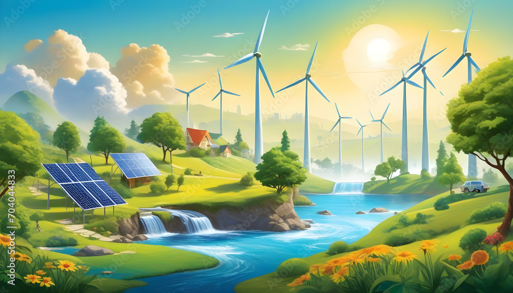 Visualize A Lively Conversation Between Renewable Energy Sources Like