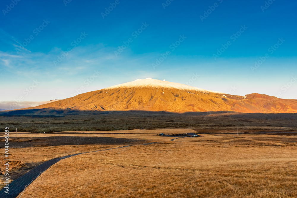 Snæfellsjökull snowy Mountain  landscape in Iceland