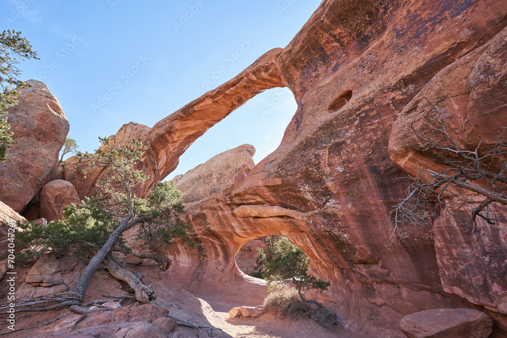 This unique arch features two natural bridges forming a figure eight of stone.