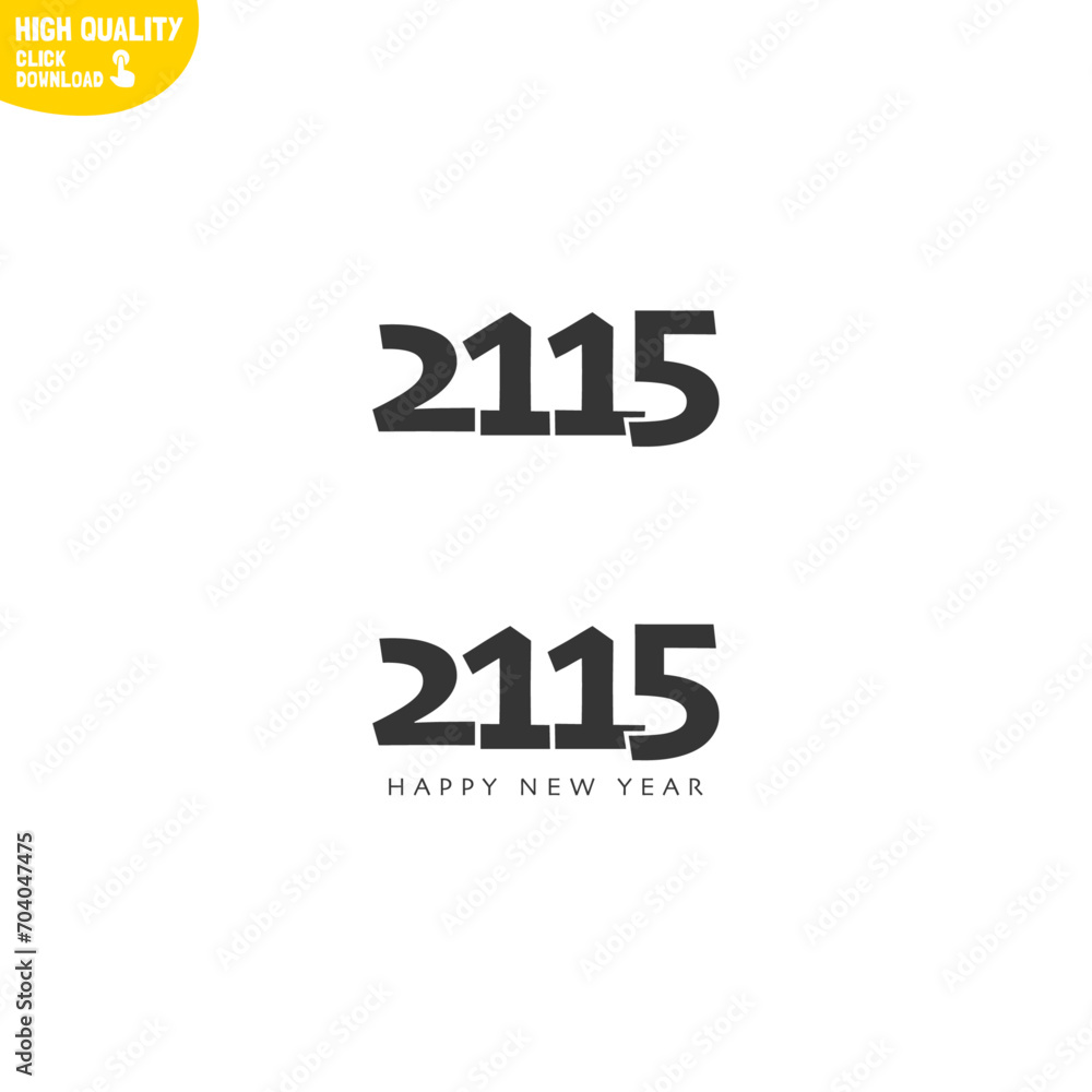 Creative Happy New Year 2115 Logo Design Creative Happy New Year 2115 Logo Design