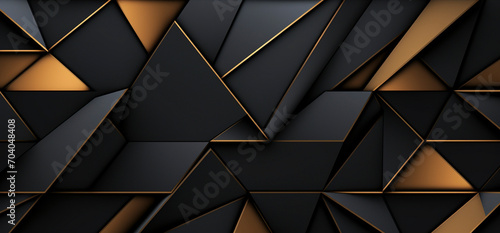 Black and Gold Geometric Design

