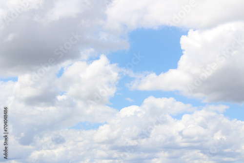 blue sky with clouds. blue sky and clouds. blue sky with white clouds. © Mauri