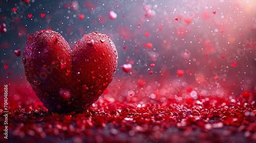 Fondo abstracto de un corazón para celebración del día de los enamorados. Ideal como fondo para web. Generado por IA. 